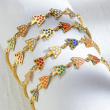 Colorful Mushroom Bracelet Enamel Vegetable Funny Jewelry