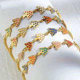Colorful Mushroom Bracelet Enamel Vegetable Funny Jewelry