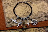 TV Series Leather Car Gun Star Charm Bracelet Pendant