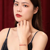 Ethnic Festive Red Rope Bracelet Women Fashion Weaving Joy Chinese Lucky Jewelry