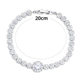 CZ Key & Lock Shape Bracelet Adjustable