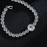 CZ Key & Lock Shape Bracelet Adjustable