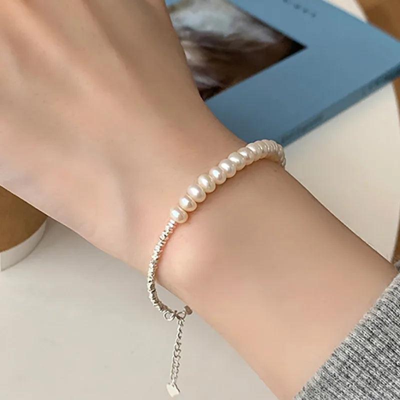 Irregular Geometric Pearl Bracelet Minimalist Birthday Party Jewelry