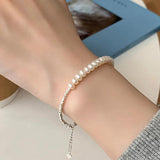 Irregular Geometric Pearl Bracelet Minimalist Birthday Party Jewelry