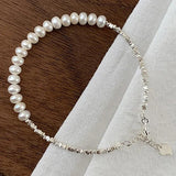 Irregular Geometric Pearl Bracelet Minimalist Birthday Party Jewelry