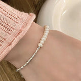 Irregular Geometric Pearl Bracelet Minimalist Birthday Party Jewelry