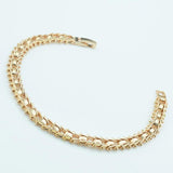 7mm Mens Boys 585 Rose Bracelet Chain Jewelry