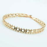 7mm Mens Boys 585 Rose Bracelet Chain Jewelry