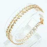7mm Mens Boys 585 Rose Bracelet Chain Jewelry