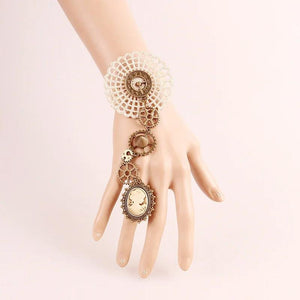 Gothic Punk Gears Flowers Bracelet Halloween