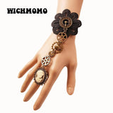 Gothic Punk Gears Flowers Bracelet Halloween