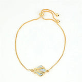 Opal Stone Shell Bracelet Rose Silver Chain Bracelet For Women