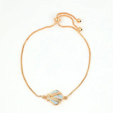 Opal Stone Shell Bracelet Rose Silver Chain Bracelet For Women
