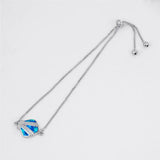 Opal Stone Shell Bracelet Rose Silver Chain Bracelet For Women