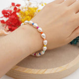 Colorful Boho Beaded Bracelet Freshwater Pearls Accessory Gift for Women