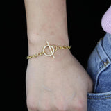 Cuban Chain Men Bracelet Cz Clasp Charm Women Jewelry Gift