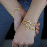 Cuban Chain Men Bracelet Cz Clasp Charm Women Jewelry Gift