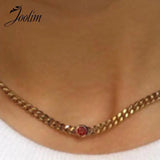 High End Red Drill Cuban Bracelet for Women