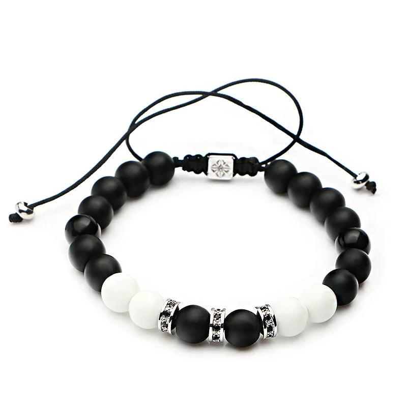 Tiger Eye Stone Bracelet Agate Beaded Lucky Mens Bracelet