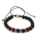Tiger Eye Stone Bracelet Agate Beaded Lucky Mens Bracelet
