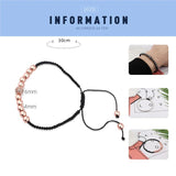 6MM Beads Braided Bracelet Adjustable Rope Chain For Men Women