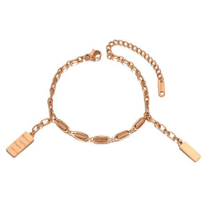 Bohemia Beach Chain Link Bracelet Rectangle Geometric Charm AB20130
