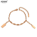 Bohemia Beach Chain Link Bracelet Rectangle Geometric Charm AB20130