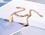 Bohemia Beach Chain Link Bracelet Rectangle Geometric Charm AB20130