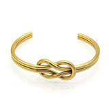 Stainless Steel Knotted Bow Bracelet Bangle for Women