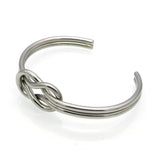 Stainless Steel Knotted Bow Bracelet Bangle for Women