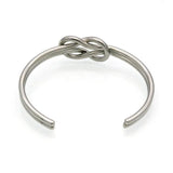 Stainless Steel Knotted Bow Bracelet Bangle for Women