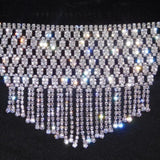 Rhinestone Tassel Bracelet Chain for Women Hand Back Chain Bangles