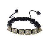 Vintage Flower Glass Beads Ceramic Bracelet Unisex Jewelry
