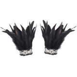 Punk Gothic Feather Wrist Cuff Arm Warmer Party Cosplay Costume