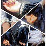 Punk Gothic Feather Wrist Cuff Arm Warmer Party Cosplay Costume