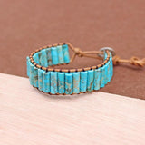 Bohemian Tube Natural Stone Leather Bracelet Wrap