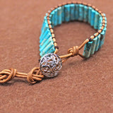 Bohemian Tube Natural Stone Leather Bracelet Wrap