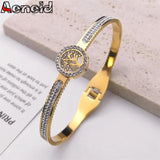 Tree of Life Crystal Bracelet Stainless Steel Charm Jewelry