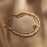Elegant Fine Pearl 18KP Chain Bracelet for Women