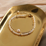 Elegant Fine Pearl 18KP Chain Bracelet for Women