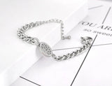 Crystal Tree Charm Link Chain Bracelet Women AB21003