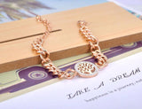 Crystal Tree Charm Link Chain Bracelet Women AB21003