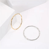 High End PVD Plated Irregular Solid Bracelet Drop