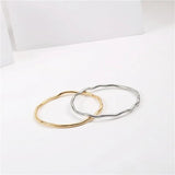 High End PVD Plated Irregular Solid Bracelet Drop