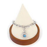 Double Cut Stones Link Chain Charm Bracelet 2020 Gift for Women