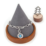 Double Cut Stones Link Chain Charm Bracelet 2020 Gift for Women