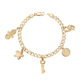 Lock & Key Drop Bracelet 18k Jewelry