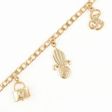 Lock & Key Drop Bracelet 18k Jewelry