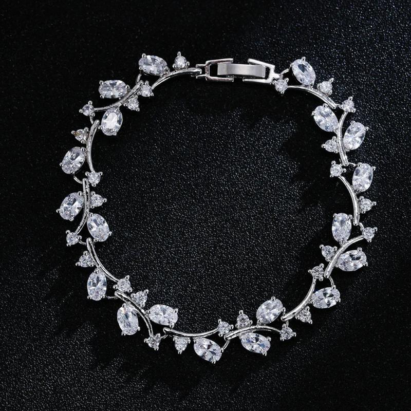 Adjustable Key & Lock CZ Bracelet
