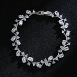 Adjustable Key & Lock CZ Bracelet